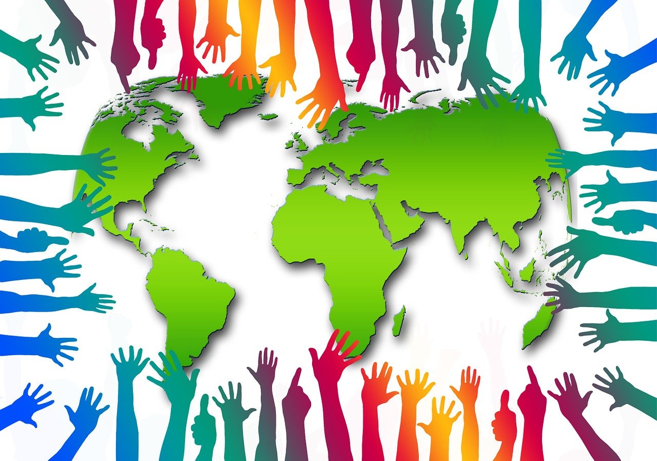 access,many,hands,continents,globe,international,earth,together,community,colorful,multicolored